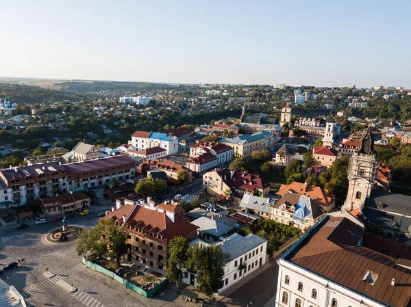 Aerial view of Kamianets-Podilskyi city in Ukraine — Stock Photo, Image