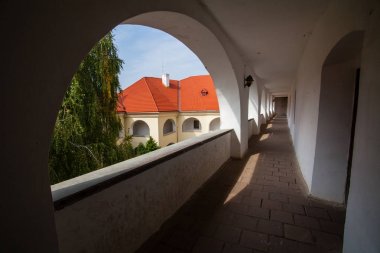 Koridor Palanok Castle XI yüzyılda. Mukacheve, Ukrayna
