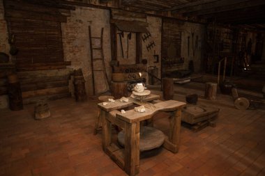 Mukacheve - Ukrayna, Temmuz 26, 2009: İç Palanok Castle XI yüzyılda