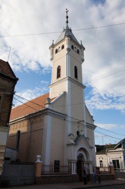 Mukacheve - Ukrayna, Temmuz 26, 2009: Mukacheve şehir merkezinde kilisede
