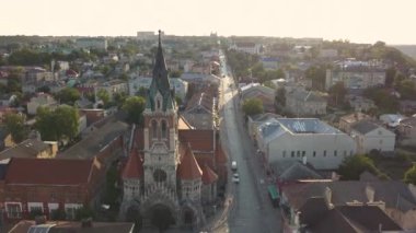 Havadan görünümü için Dominik Kilisesi, St Stanislaus Chortkiv içinde altın saat