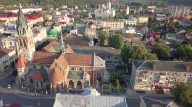 Havadan görünümü için Dominik Kilisesi, St Stanislaus Chortkiv içinde altın saat