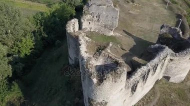 Antik kale Sidorov, Ternopil bölgesi, Ukrayna için havadan görünümü