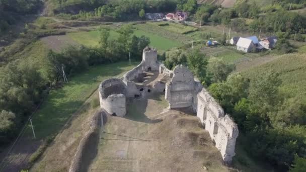 Vue Aérienne Ancien Château Sidorov Région Ternopil Ukraine — Video