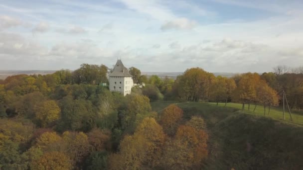 Galych Ucrania Octubre 2017 Vista Aérea Antiguo Castillo Ciudad Galych — Vídeo de stock