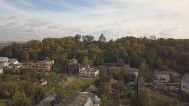 Galych Ukrayna Ekim 2017 Havadan Görünümü Için Antik Kale Galych — Stok video