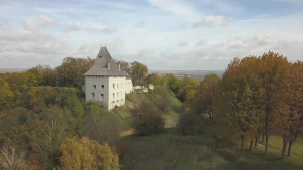 Galych Ucraina Ottobre 2017 Veduta Aerea Dell Antico Castello Nella — Video Stock