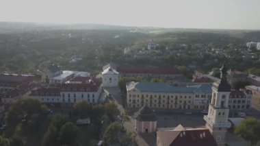 Tarihi şehir Kamianets-Podilskyi, Ukrayna Hava görünümünü.