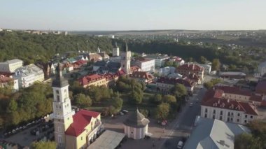 Tarihi şehir Kamianets-Podilskyi, Ukrayna Hava görünümünü.