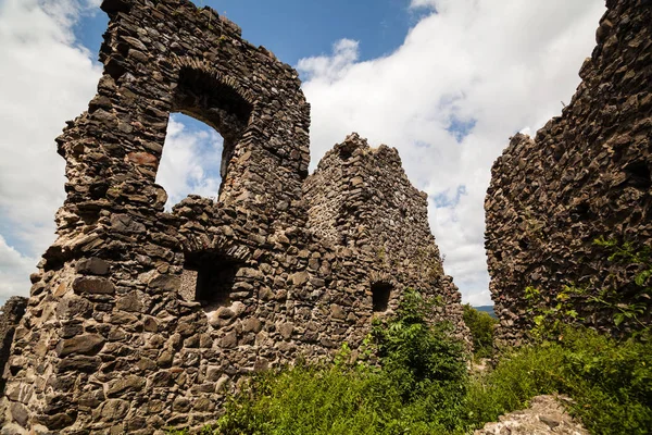 Ruinas del Castillo Nevytske en la región de Transcarpathian. Foto de Uzhgorod. Castillo Nevitsky construido en el siglo XIII. Ucrania . —  Fotos de Stock