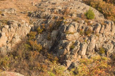 Güzel gün batımı arka plan karşı Rock canyon