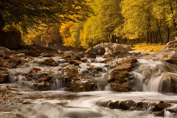 Waterfall Kosyvskiy Huk in the Carpathian mountains, Ukraine — Stock Photo, Image