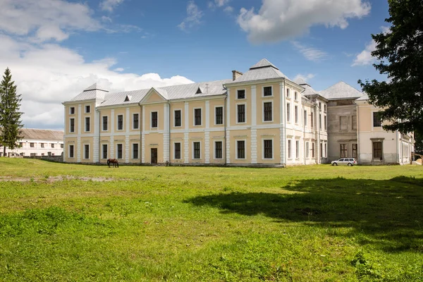 美しい晴れた日ではテルノーピリ地域に Vyshnevetsky 家族宮殿の Vyshnivets、ウクライナ - 2017 年 7 月 7 日: パノラマ — ストック写真