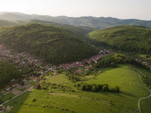 Veduta aerea del Parco Nazionale delle Montagne Bukk, Ungheria — Foto Stock