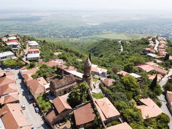 Vue aérienne vers le centre de la ville de Sighnaghi dans la région géorgienne de Kakheti. Signagi — Photo