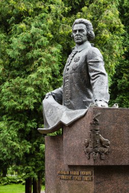 Gomel, Belarus - 9 Temmuz 2015: Rumyantsev Nikolai Heykeli