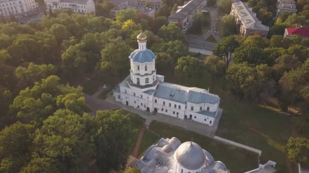 Коллегия Борисоглебский Собор Спасо Преображенский Собор Церкви Историческом Туристическом Центре — стоковое видео