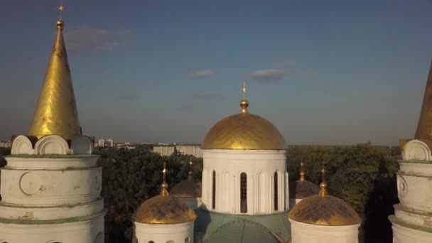 Veduta Aerea Della Cattedrale Della Trasfigurazione Edificio Più Antico Chernihiv — Video Stock