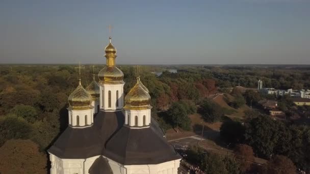 Chernihiv Ukrayna Eylül 2018 Chernihiv Deki Catherine Kilisesi Kievan Ruslarının — Stok video