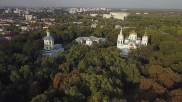 Kolegium Katedra Borysa Gleba Oraz Kościół Przemienienia Pańskiego Historycznym Turystycznym — Wideo stockowe