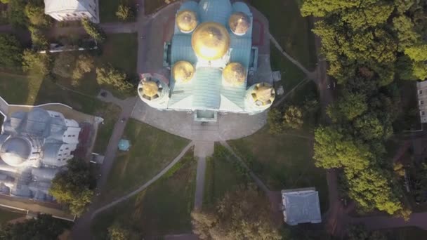 Vista Aérea Edificio Más Antiguo Catedral Transfiguración Chernihiv Ucrania Uno — Vídeos de Stock