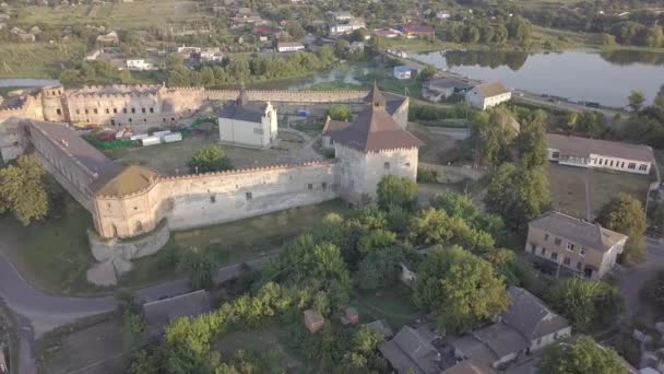 Aéreo Castelo Medzhybizh Uma Das Fortalezas Mais Fortes Coroa Reino — Vídeo de Stock