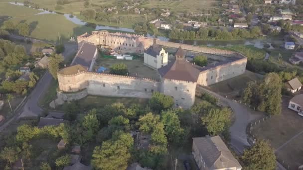 Aerial Medzhybizh Castle One Strongest Fortres Crown Kingdom Poland Podolia — Stock Video