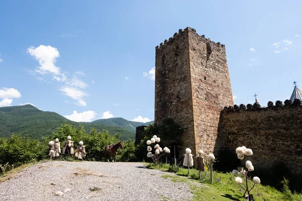 Знаменитый грузинский замок Ананури в Грузии — стоковое фото