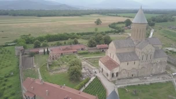 Aerial View Alaverdi Monastery One Biggest Sacred Objects Georgia Located — Stock Video