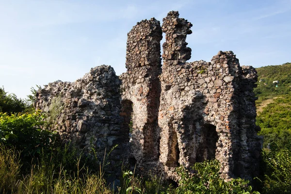 Ruínas Castelo Montanha Negra Vinogradovo Transcarpathian Ucrânia — Fotografia de Stock