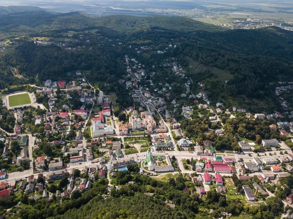 Luchtfoto Zomer Uitzicht Stad Kremenets Ternopil Regio Oekraïne — Stockfoto