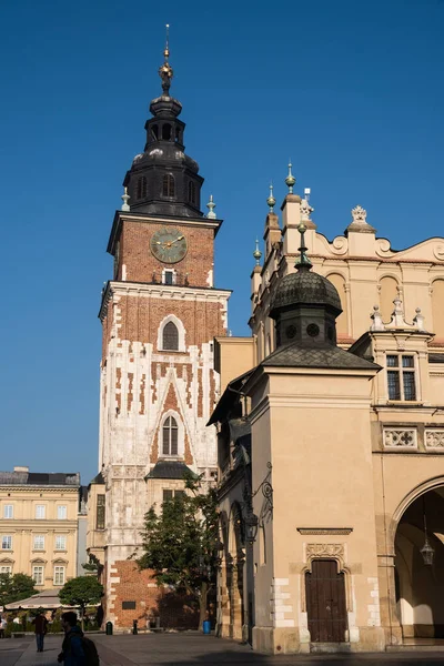 Krakow Poland October 2018 City Hall Tower Main Market Square — стокове фото