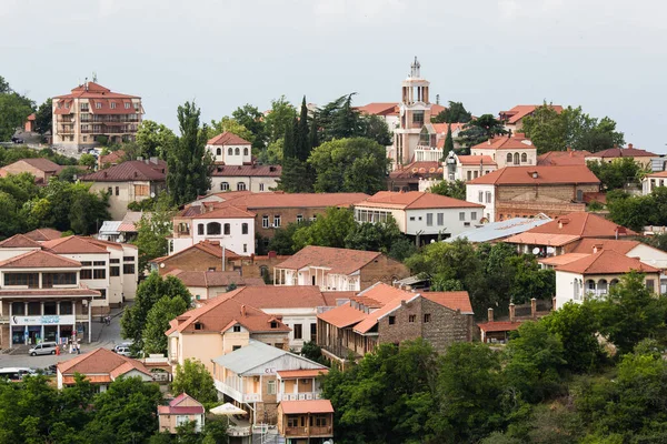 Widok Miasto Sighnaghi Lub Miasto Miłości Ważne Centrum Gruzji Branży — Zdjęcie stockowe