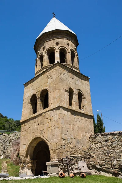 Vista Iglesia Transfiguración Monasterio Samtavro Tiene Pilar Viviente Partícula Las —  Fotos de Stock