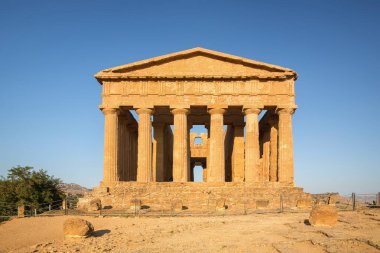 Temple of Concordia in the Valley of the Temples in Agrigento clipart