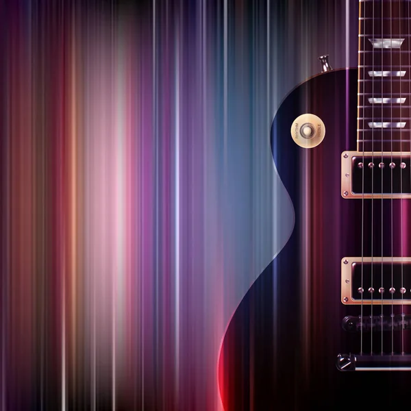 Abstrakter Grunge-Hintergrund mit E-Gitarre — Stockvektor