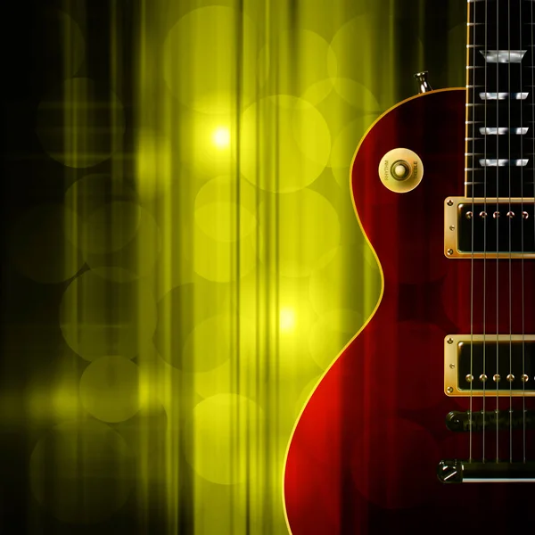 Abstrakter Grunge-Hintergrund mit E-Gitarre — Stockvektor