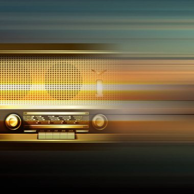 retro radyo ile soyut grunge arka plan