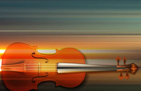 Abstrato grunge música fundo com violino — Vetor de Stock