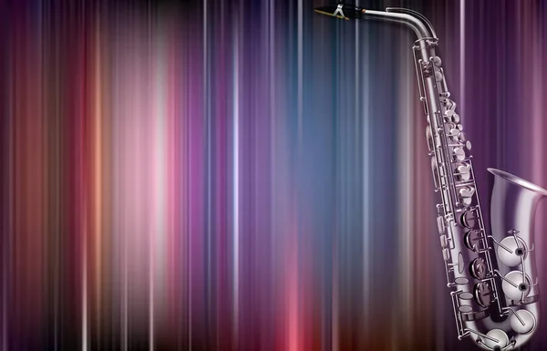 Fond flou abstrait avec saxophone — Image vectorielle