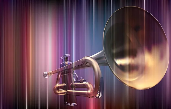 Abstrakta oskärpa bakgrund med trumpet — Stock vektor