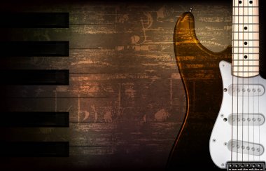 elektro gitar ile soyut grunge arka plan