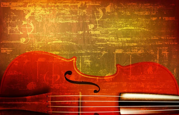 Abstrato grunge fundo com violino — Vetor de Stock