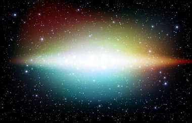 renkli evren yıldız Bulutsusu ve galaxy ile dolu