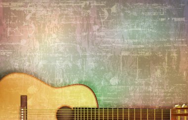 abstract gray grunge vintage sound background acoustic guitar ve clipart