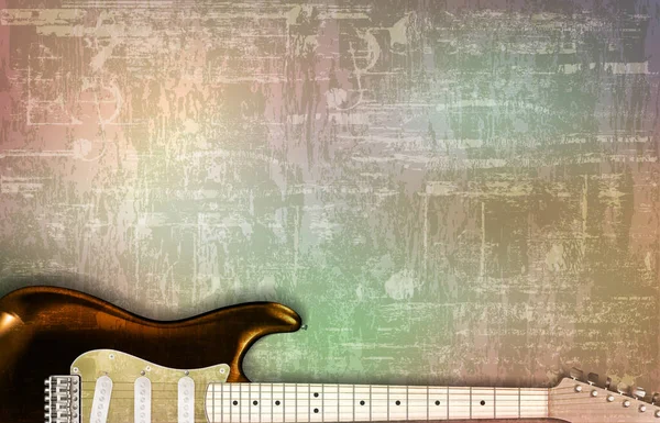 Abstraktní šedá grunge vintage zvuk pozadí elektrická kytara ve — Stockový vektor