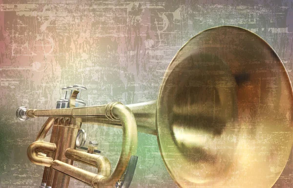 Abstract grijs grunge vintage geluid achtergrond trompet vector ziek — Stockvector
