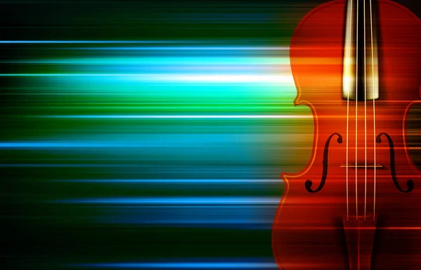 Абстрактний Зелений Розмитий Музичний Фон Скрипкою — стоковий вектор