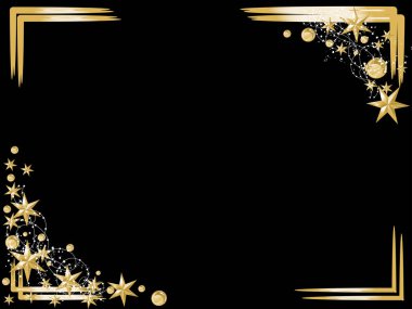 Altın christmas çerçeve
