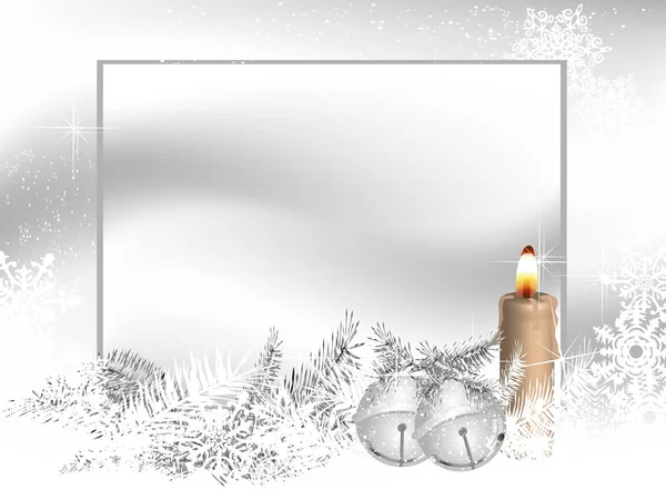 Carte de Noël avec cloches à jingle — Image vectorielle